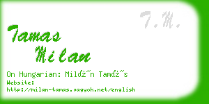 tamas milan business card